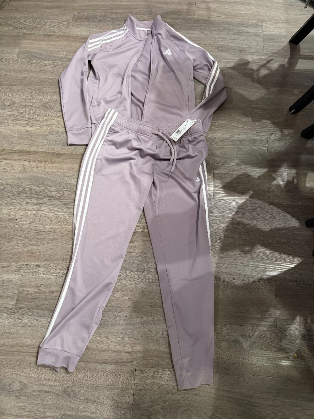Adidas 3-Stripe Mauve Track Jacket & Pants Set M/L NWT